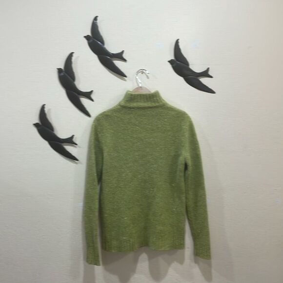 Vintage Burberrys Wool Angora Flecked Cable Knit Mockneck Sweater - PM - USA - Picture 2 of 10